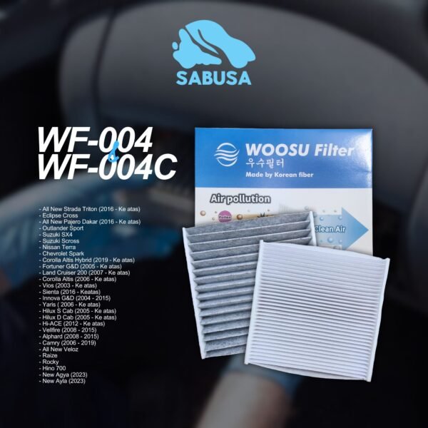Woosu WF04 Filter AC Cabin Mobil Toyota Aseptic HEPA+ Carbon