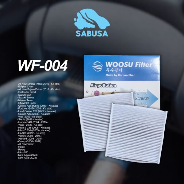 Woosu WF04 Filter AC Cabin Mobil Toyota Aseptic HEPA+ Carbon - Gambar 2