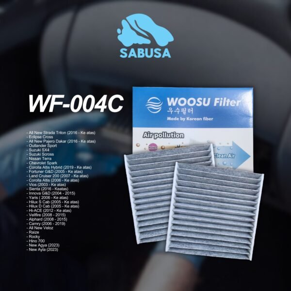 Woosu WF04 Filter AC Cabin Mobil Toyota Aseptic HEPA+ Carbon - Gambar 3