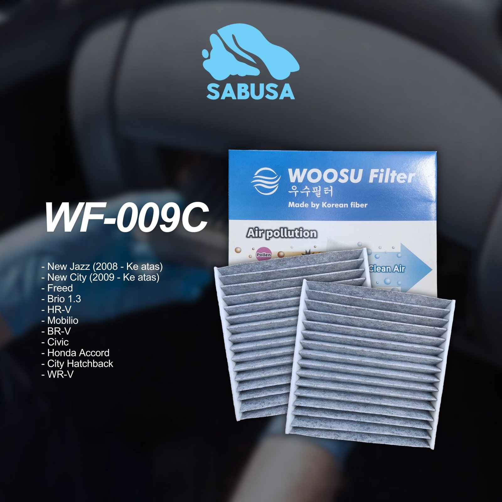 WF09 Woosu Filter AC Cabin Mobil Honda Aseptic HEPA+ Carbon - Gambar 3